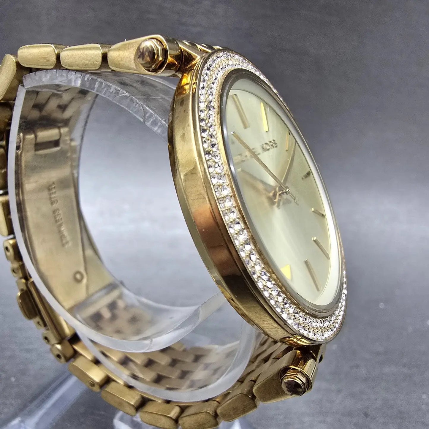 Michael Kors Darci Watch Women 39mm Champagne Dial Gold Tone MK-3191 New Batt MQ3