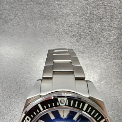 Seiko Prospex Save The Ocean Samurai Watch Men 44mm Blue Dial Steel Date Auto5