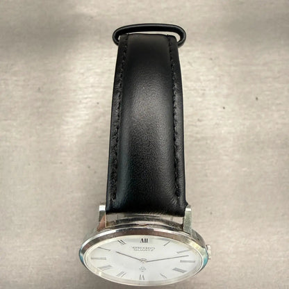 Seiko Chariot Watch Men 34mm White Dial Silver Tone Round 4130-9001 New Battery4