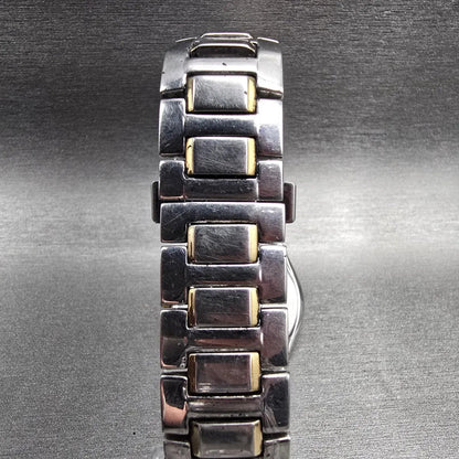 Seiko Watch Men 35mm Black Dial Two Tone Date Diamonds Round 7N39-0BR0 New Batt7