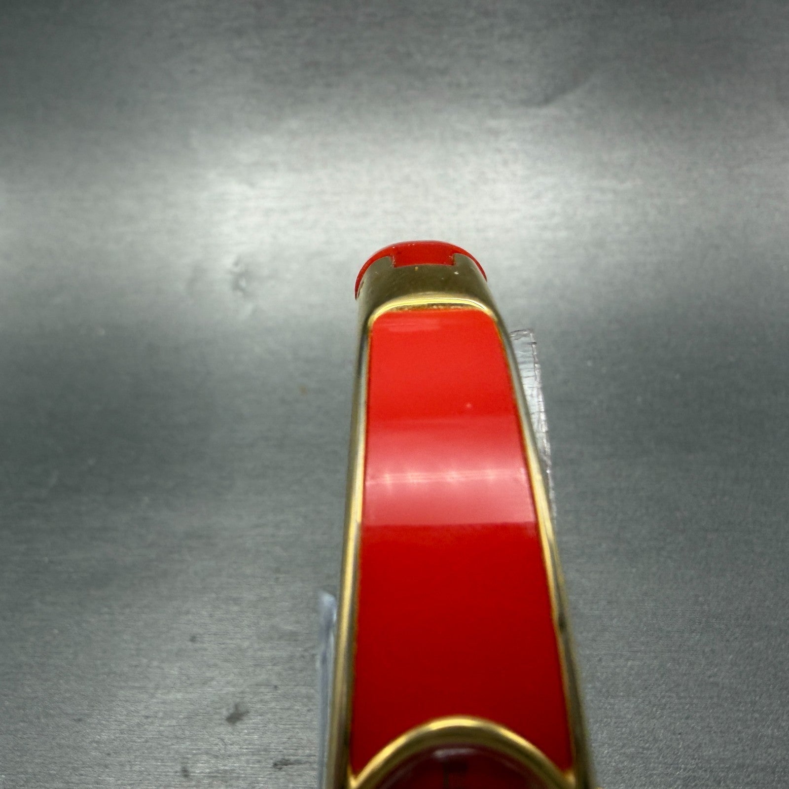 Lucerne bangle Watch Women 18mm Red Dial Gold Tone Oval Manual  Wind Runs VTG4