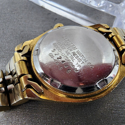 Citizen CQ Watch Women 26mm Black Dial Gold Tone Daydate 6000075684  NewBattery10
