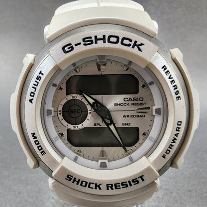 Casio G-Shock G-300LV Watch Men 46mm Analog Digital White Tone Round PARTS