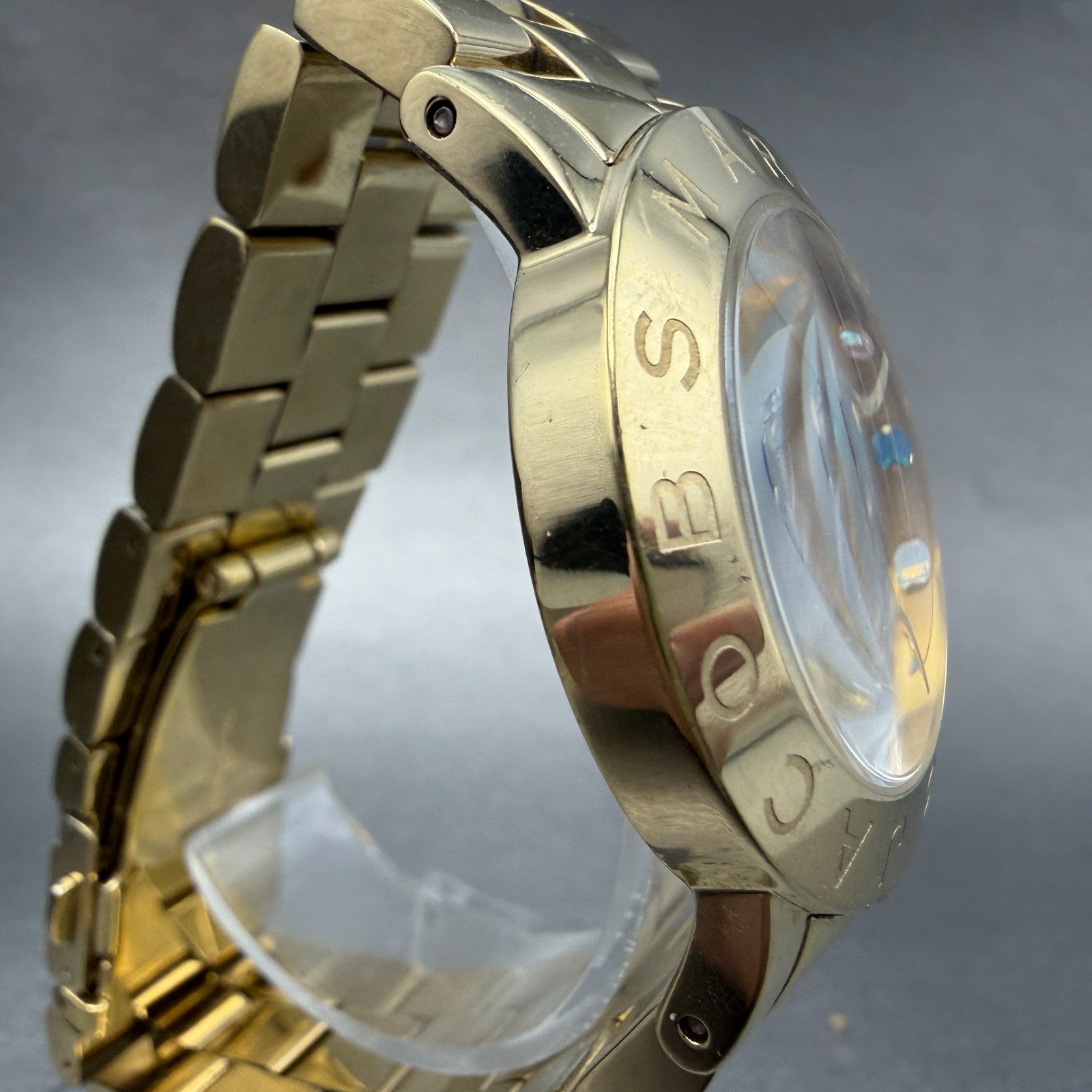 Marc Jacobs  Amy Dexter Watch Women 36mm Gold Dial Gold Tone Round New battery3