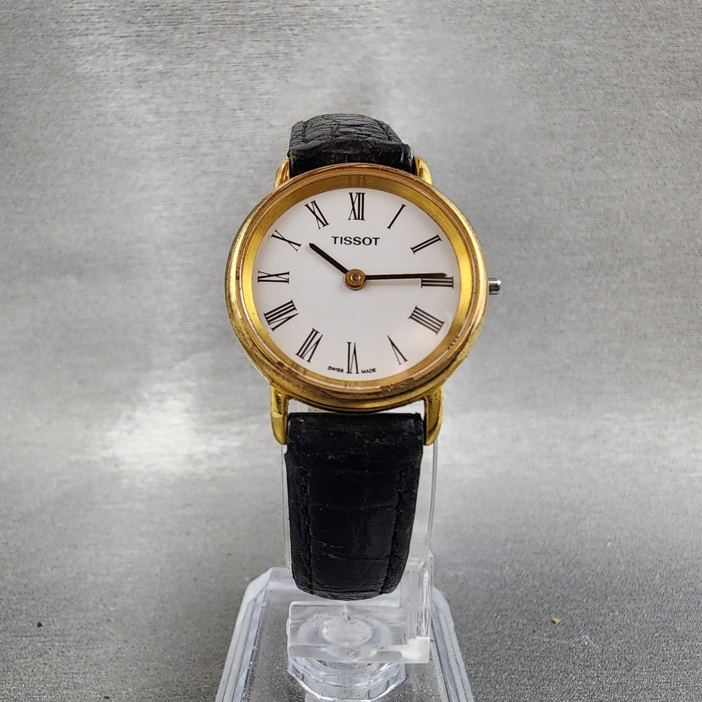 Tissot Watch Women 24mm White Dial Gold Tone Round T852K PARTS6