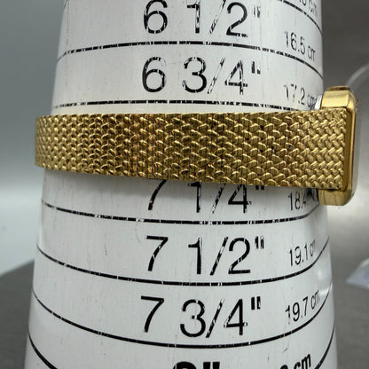 Seiko Watch Women 19mm Champagne Dial Gold Tone Rectangle 5421-5060 New Batt H5S10