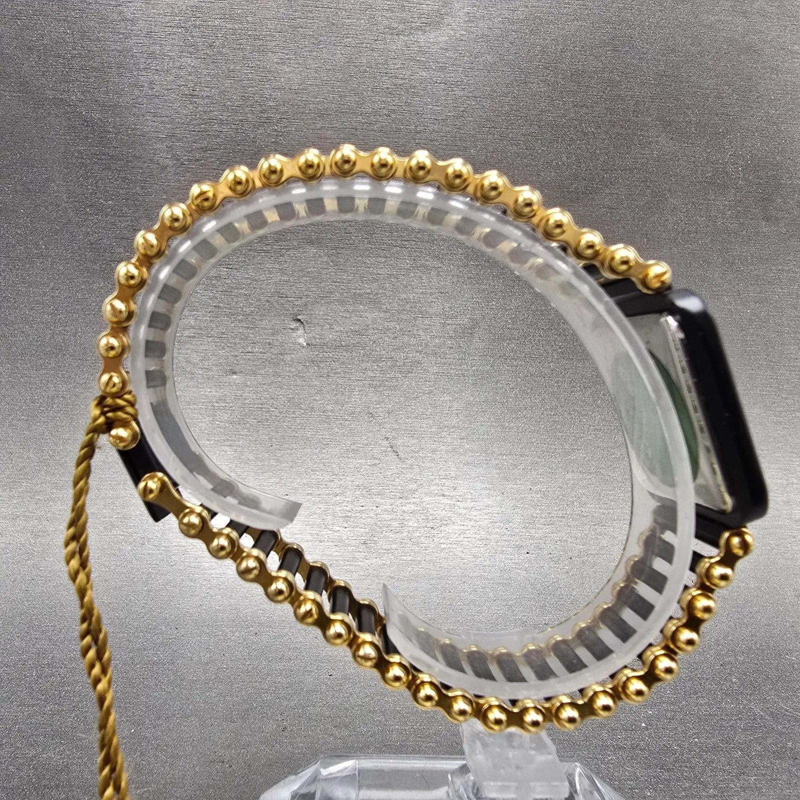 Citizen CQ Tank Watch Men 25mm Black Dial Black & Gold Tone 3620-895550 New Batt8