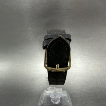 Seiko Dolce Tank Watch Men 26mm Black Dial Gold Tone Rectangle 5E31-5B90 PARTS8