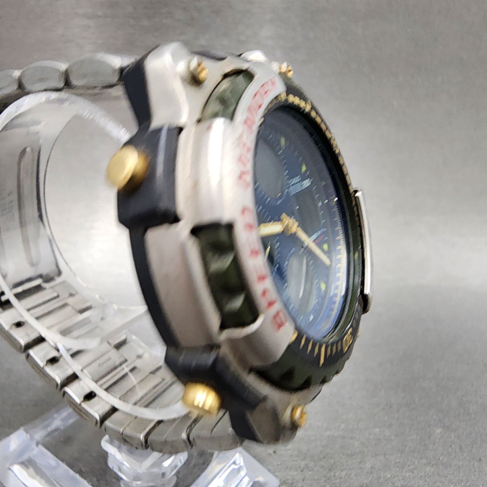 Casio Duro 200 DRO211 Watch Men 44mm Blue Dial Silver Analog Digital PARTS4