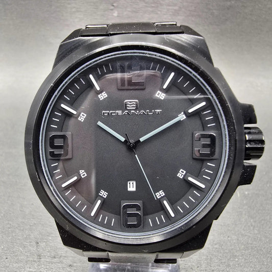 Oceanaut Armada Watch Men 49mm Black Dial Black Tone Round OC7318 New Battery0