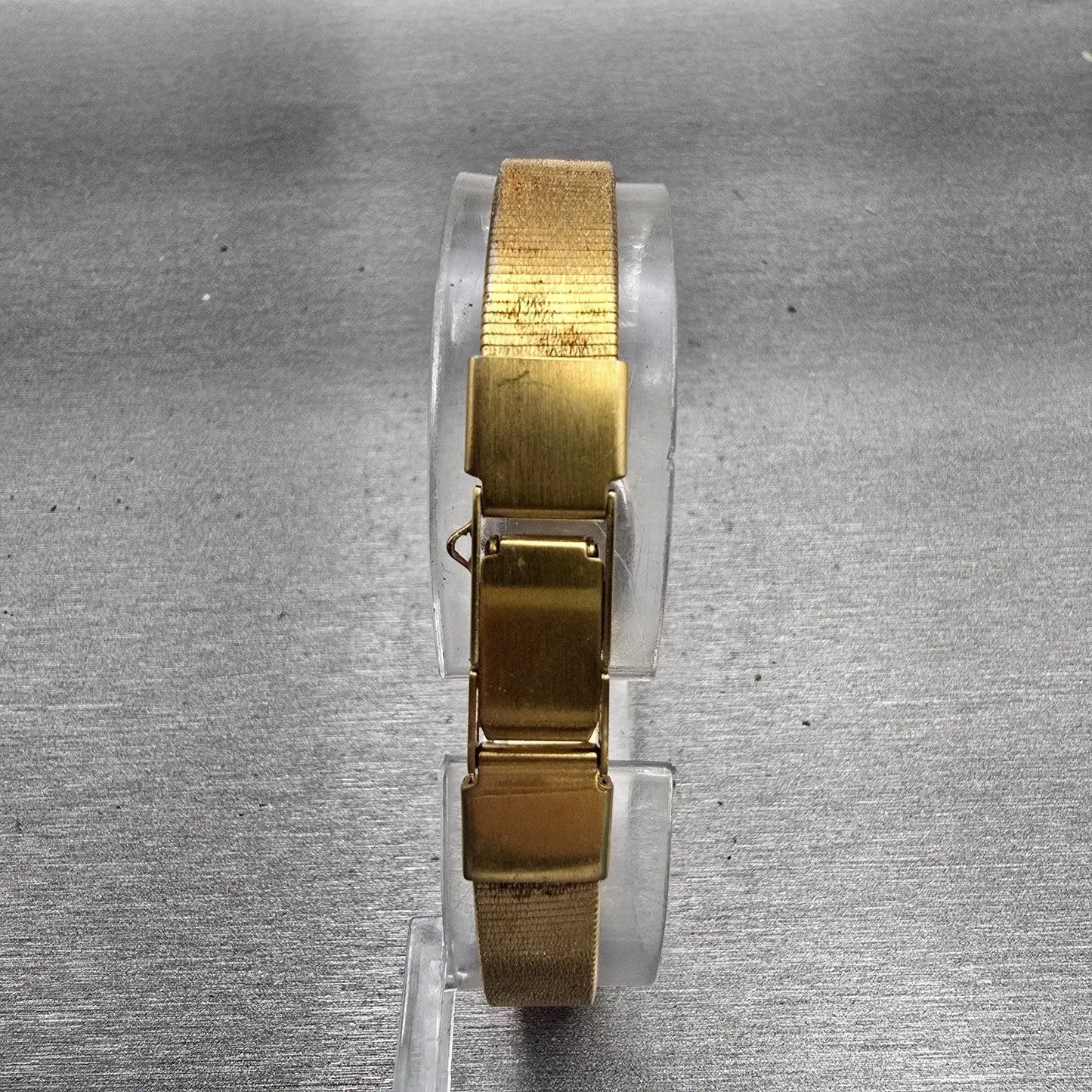 Seiko Watch Women 18mm Champagne Dial Gold Tone Oval 2C20-5029 New Battery VTG7