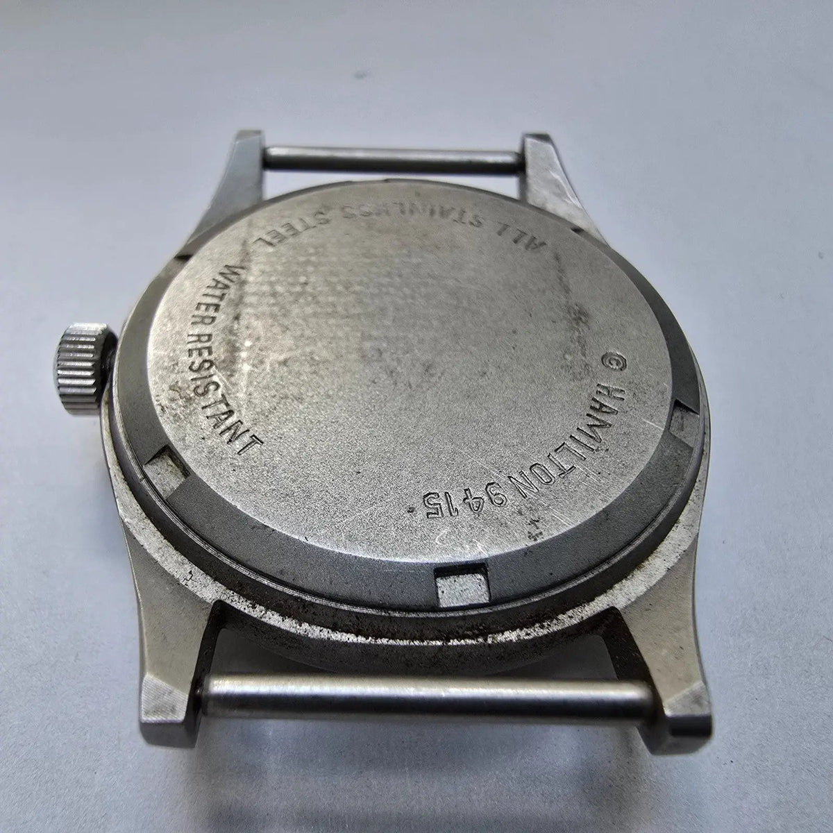 Hamilton Khaki Watch Men 33mm Black Dial Gray Tone Manual Wind 9415 PARTS10