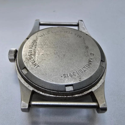 Hamilton Khaki Watch Men 33mm Black Dial Gray Tone Manual Wind 9415 PARTS10