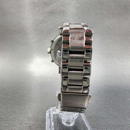 Michael Kors Sofie Watch Women 38mm White Dial Steel Date Chronograph New Batt