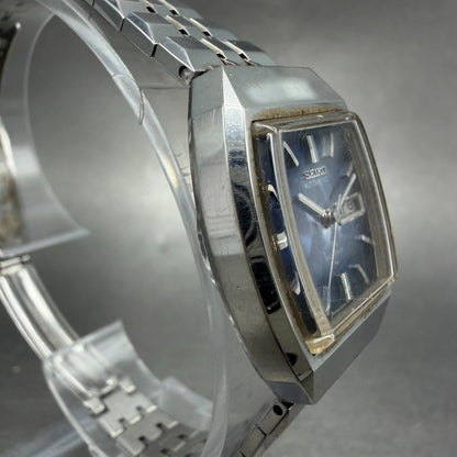 Seiko Automatic Watch Women 23mm Blue Dial Silver Tone Daydate 2206-3050 Runs3