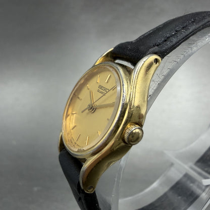 Seiko Watch Women 20mm Champagne Dial Gold Tone Round 2Y01-0A19 New Battery VTG2