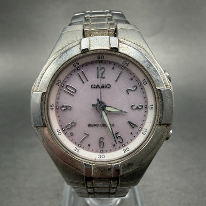 Casio Waveceptor Watch Women 30mm Purple Dial Silver Tone Round LWQ-150 Runs0