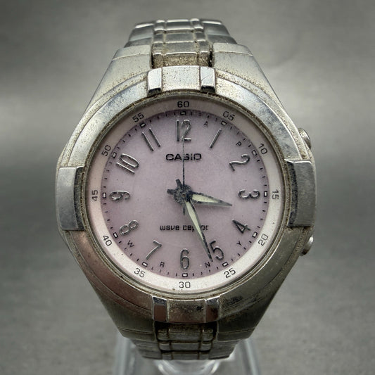 Casio Waveceptor Watch Women 30mm Purple Dial Silver Tone Round LWQ-150 Runs0