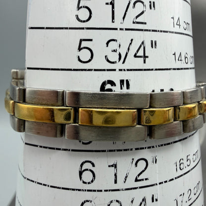 Bulova Tank Watch Women 14mm Silver Dial Two Tone Rectangle 98T60 New Battery10