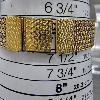 Bulova Tank Watch Men 26mm Champagne Dial Gold Tone Octagon PARTS11