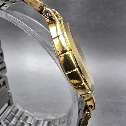 Jules Jurgenson Watch Unisex 30mm Gold Dial Gold Tone Round 6699 New Battery3