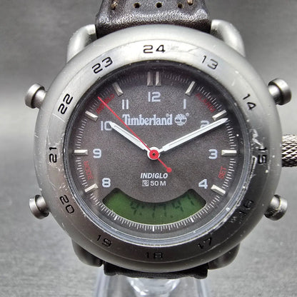 Timberland Watch Men 38mm Gray Dial Steel Alarm Chronograph New Battery0