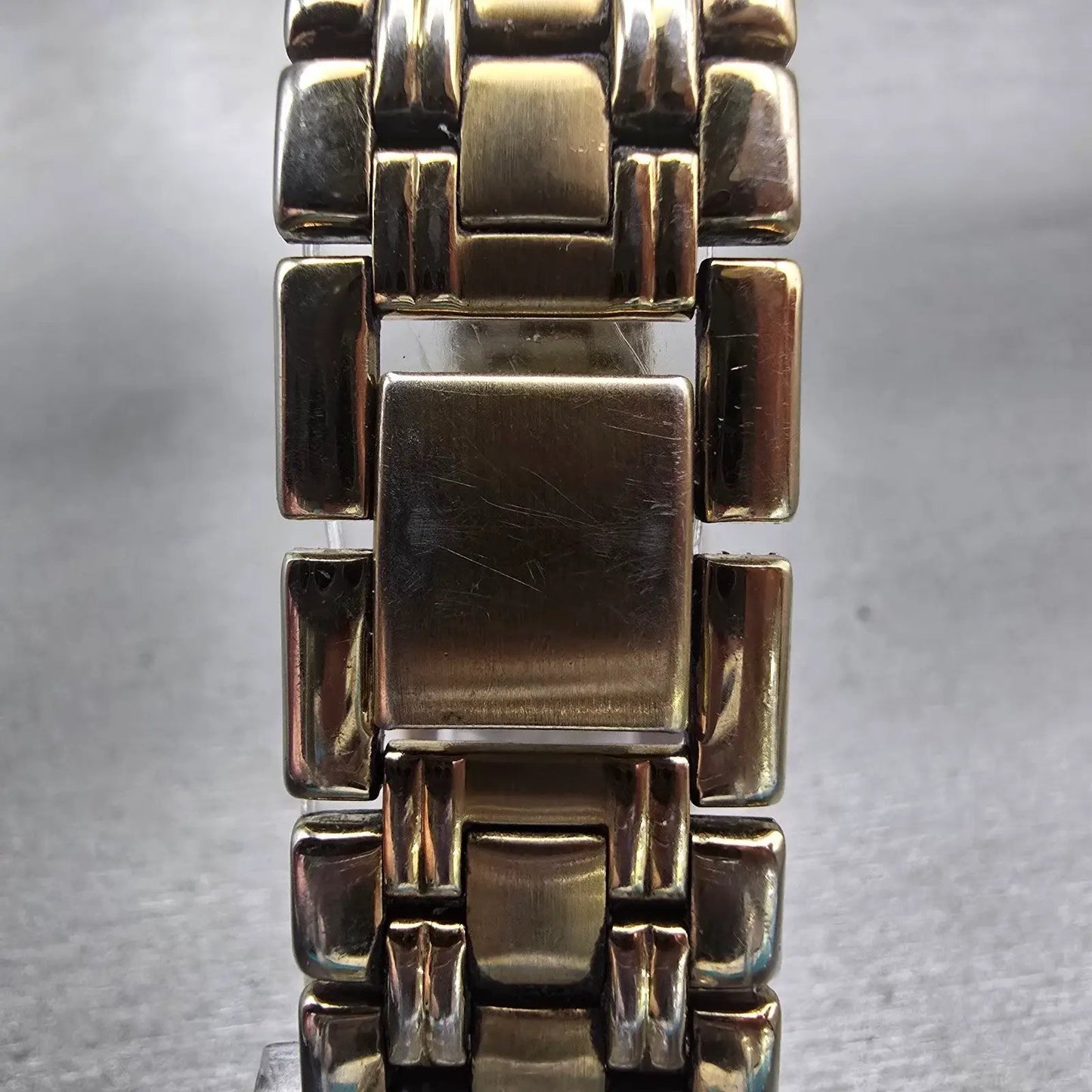 Seiko Watch Men 26mm Black Dial Gold Tone Rectangle V701-5E49 New Battery VTG7