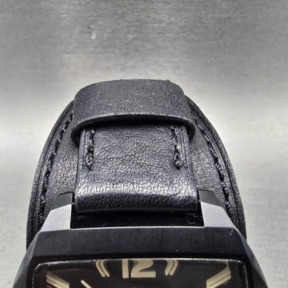 Fossil Watch Men 44mm Black Dial Black Tone Rectangle JR1386 New Battery4