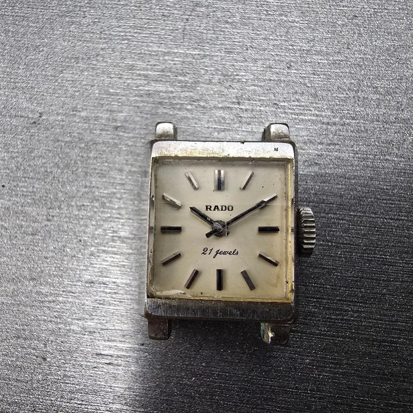 Rado Princess Watch Women 16mm White Dial Silver Tone Manual 21 Jewel PARTS VTG0