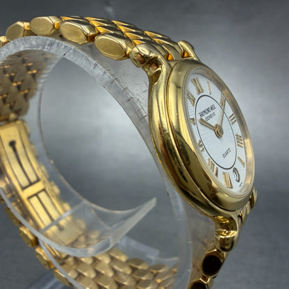 Raymond Weil Watch Women 24mm White Dial Gold Plated Date 9937 New Battery3