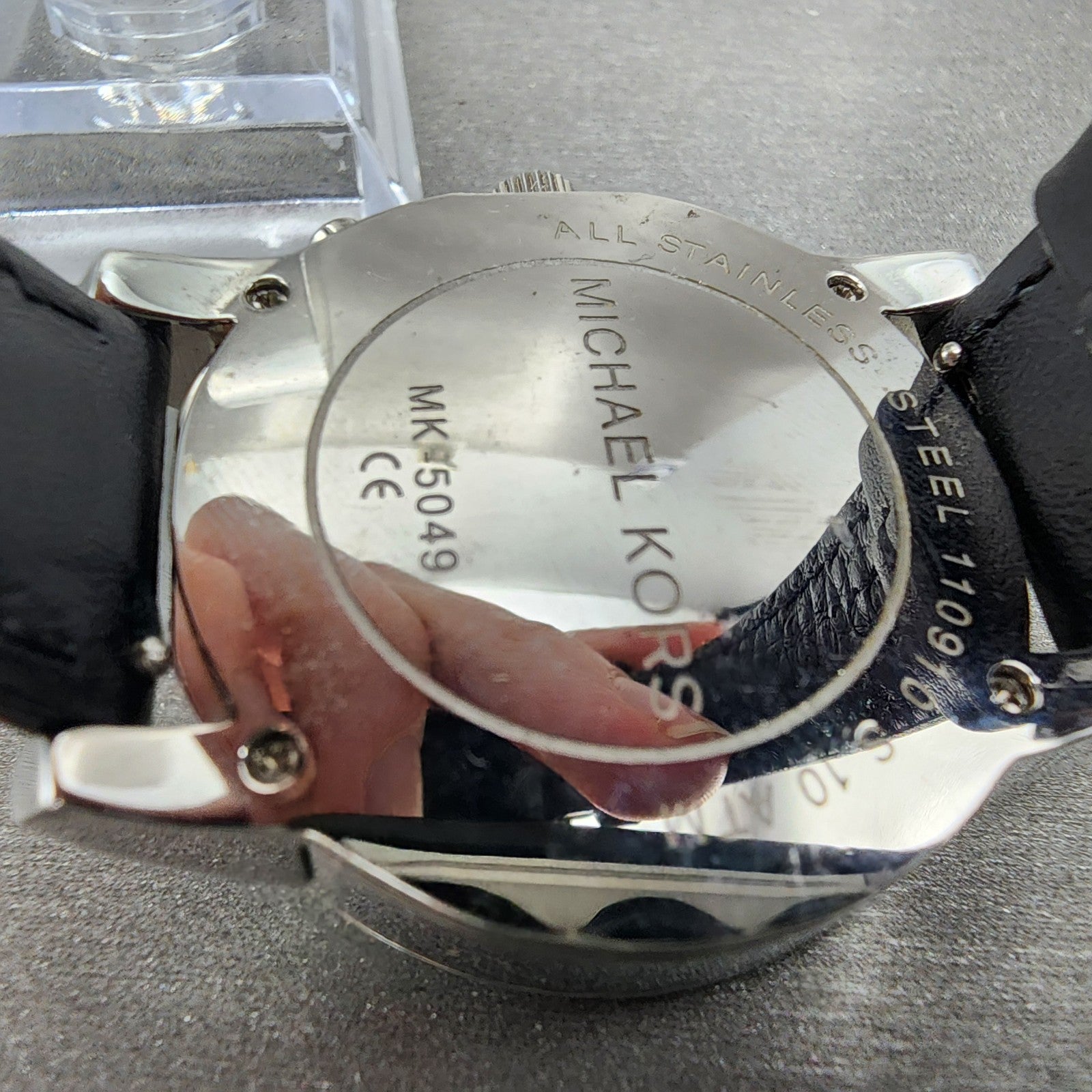 Michael kors Chronograph Watch Women 32mm MOP Dial Steel Date MK5049 New Batt9