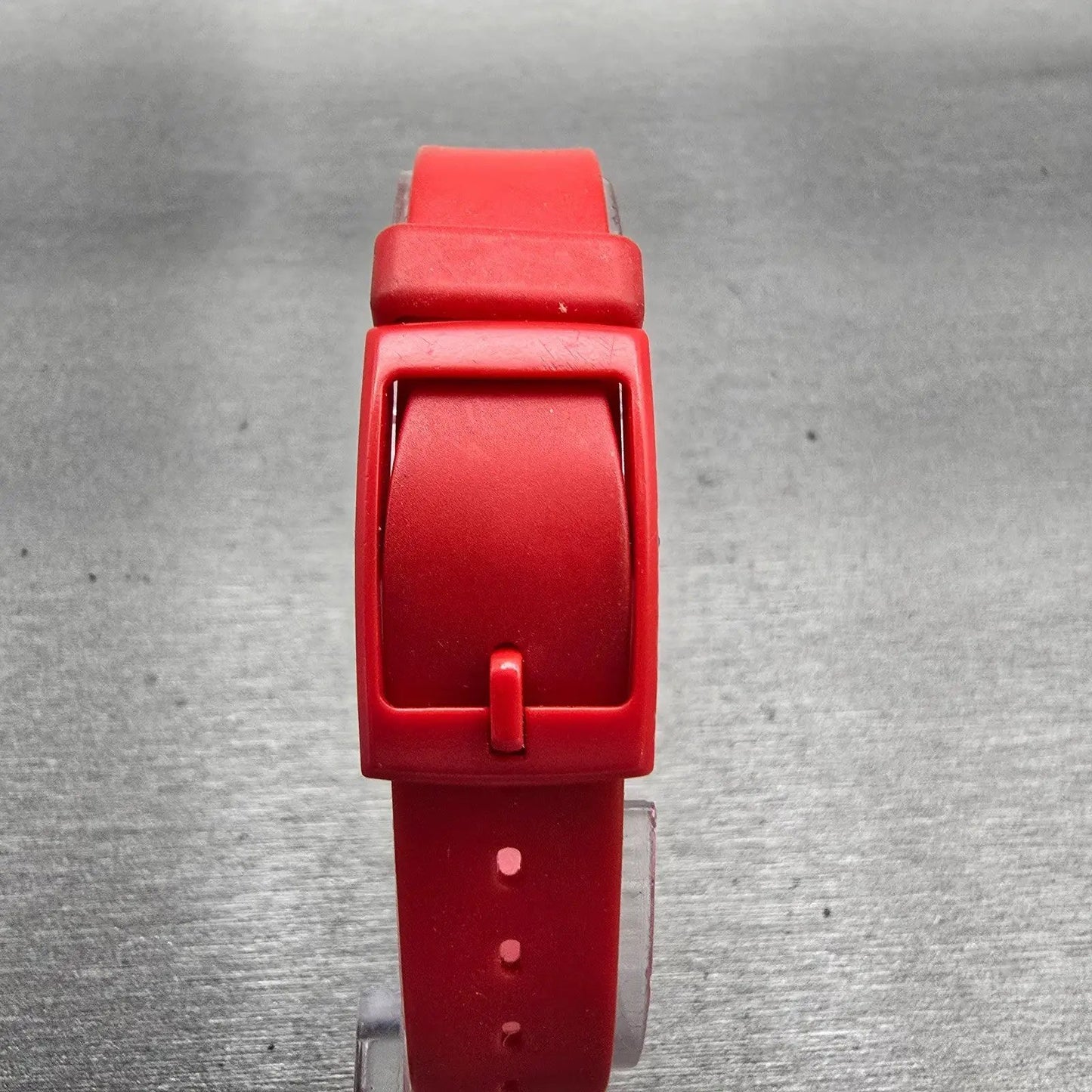 Swatch Squiggly Watch Women 24mm White Dial Red Case Round LR104 New Battery VTG7