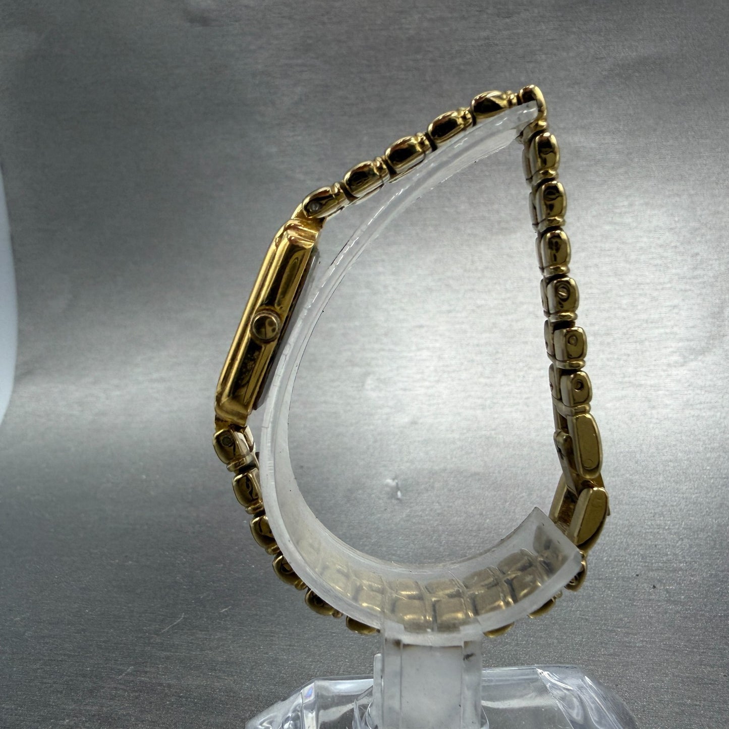 Bulova Tank Watch Women 14mm Champagne Dial Gold Tone Rectangle 97P77 NewBattery6