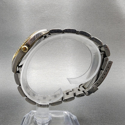 Caravelle Bulova Watch Men 36mm Silver Dial Two Tone Date Round 45B26 New Batt