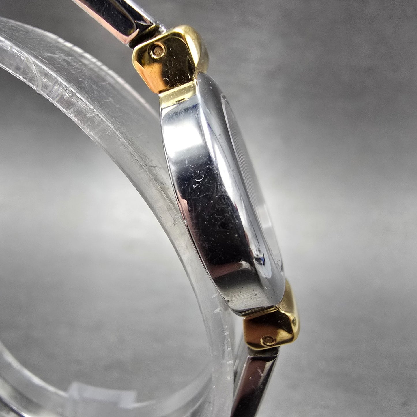 Movado Harmony Watch Women 23mm Black Dial Two Tone 97.A1.809.A New Battery3