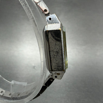 Seiko Special Tank Watch Women 18mm Green Dial Silver Tone Manual 1140-3170 Runs3