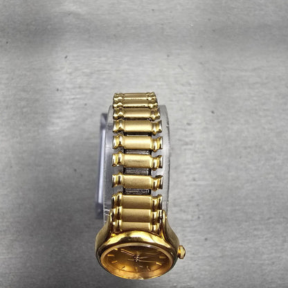 Seiko Watch Women 19mm Gold Dial Gold Tone Round 1N01-0E19 New Battery Vintage4