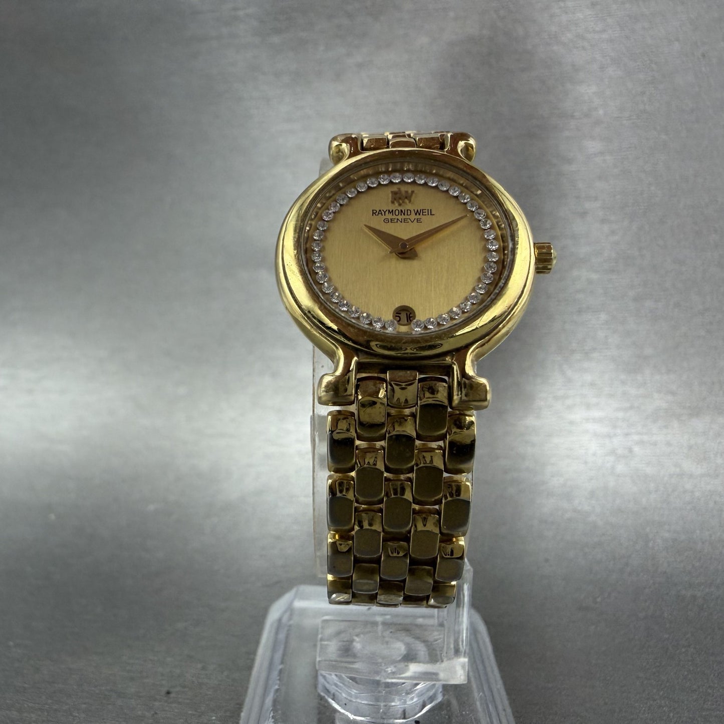 Raymond Weil Watch Women 24mm Champagne Dial Gold Plated 9937-2 PARTS6