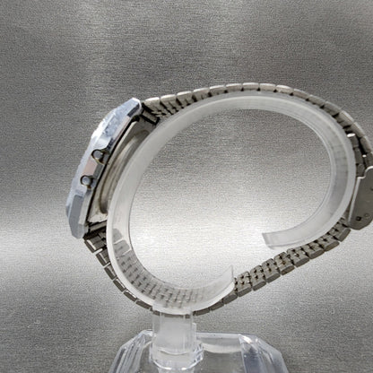 VTG Casio 155-B815 Watch Men 34mm Digital Silver Tone Octagon PARTS