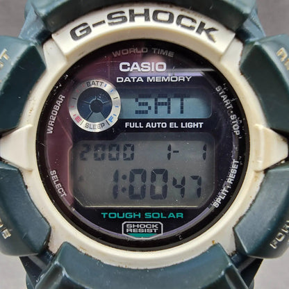 Casio G-Shock Gl-260 Watch Men 46mm Green White Alarm Chronograph Solar READ!!!1