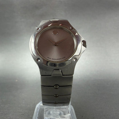 Movado Sports Edition Watch Women 27mm Silver Dial Stainless Steel New Battery A5