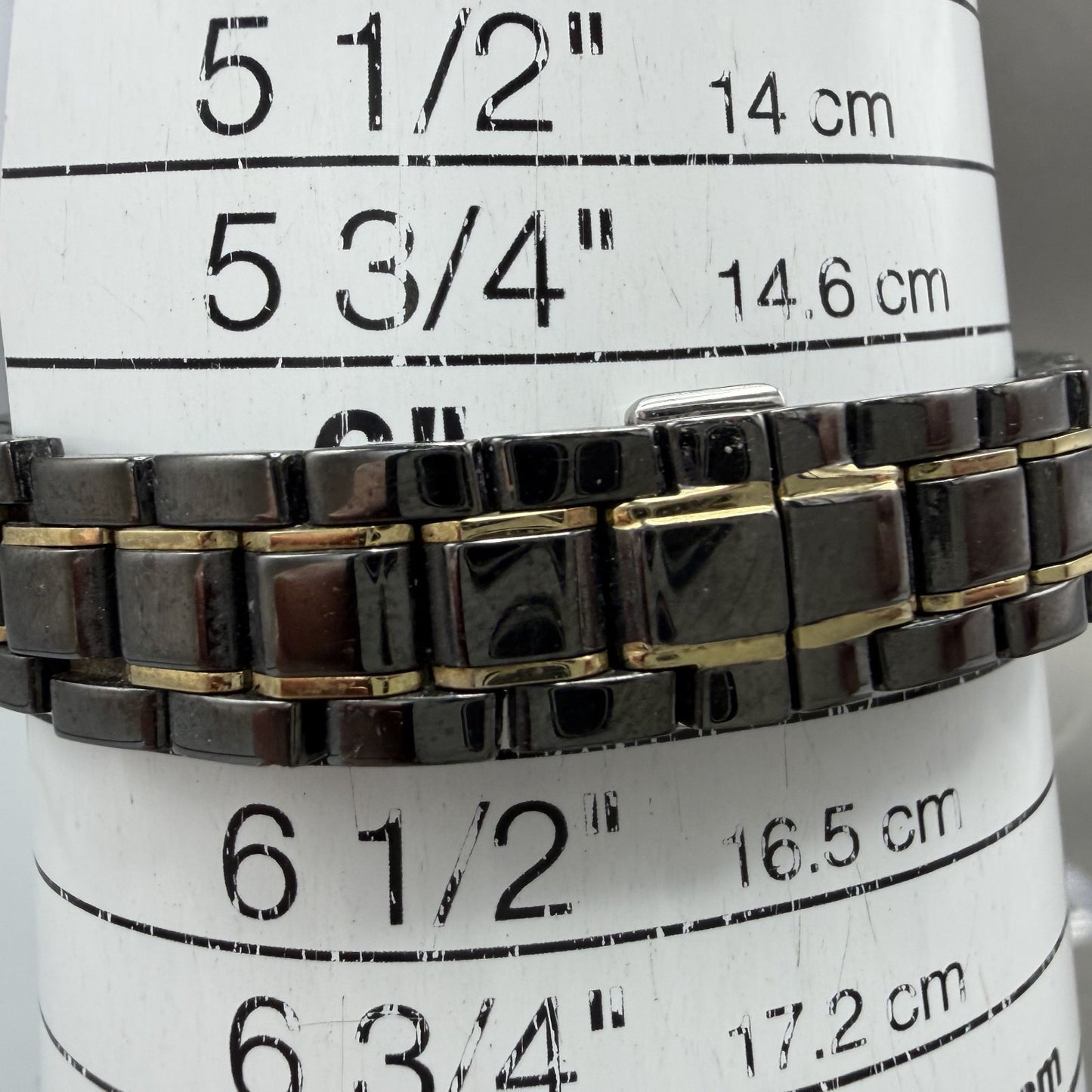 Seiko Tank Watch Women 19mm Black Dial Black & Gold Tone 1N00-0NG0 New Battery10