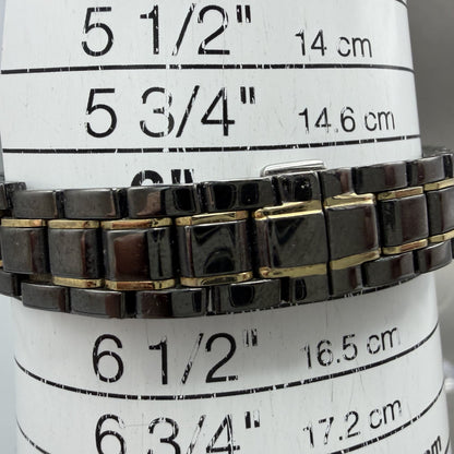 Seiko Tank Watch Women 19mm Black Dial Black & Gold Tone 1N00-0NG0 New Battery10