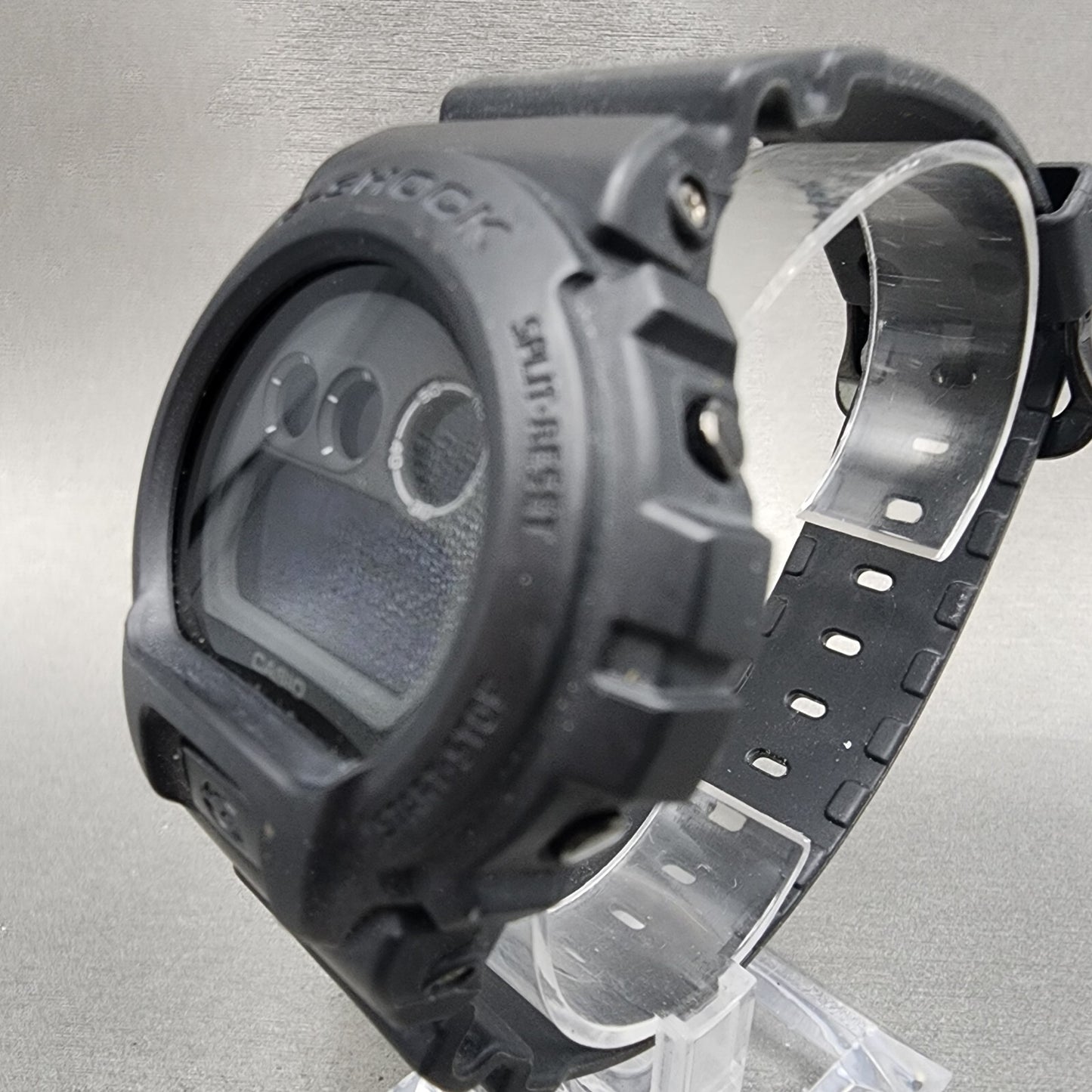 Casio GShock DW6900BB Watch Men 50mm Digital LCD Black Tone Alarm Chrono Works2