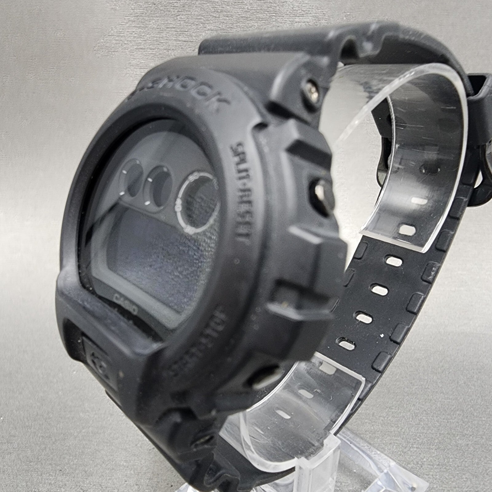 Casio GShock DW6900BB Watch Men 50mm Digital LCD Black Tone Alarm Chrono Works2