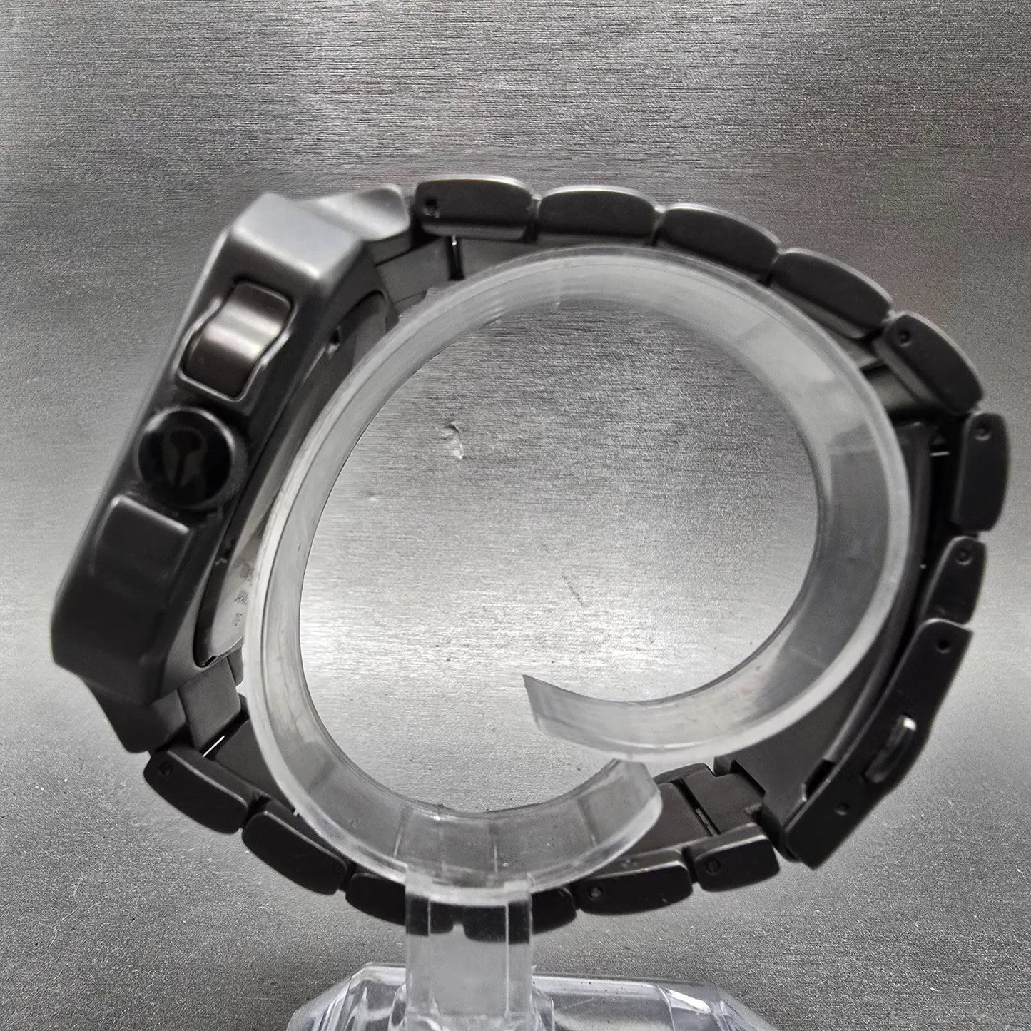 Nixon The Platform Watch Men 41mm Black Dial Black Tone Octagon New Battery6