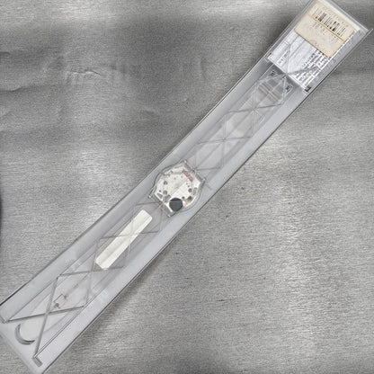 Swatch Jelly Skin Watch Men 34mm Skeleton Dial Clear Case SFK100 New Battery NOS16
