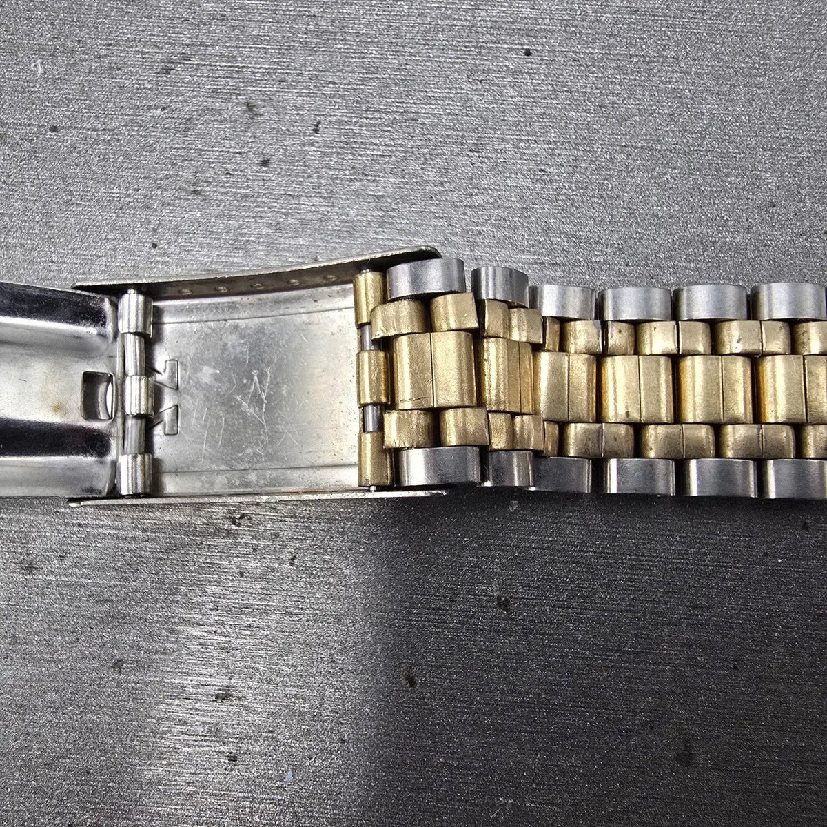Omega Bracelet Two Tone Stainless Steel 10K Gold Filled 18.8mm Vintage16