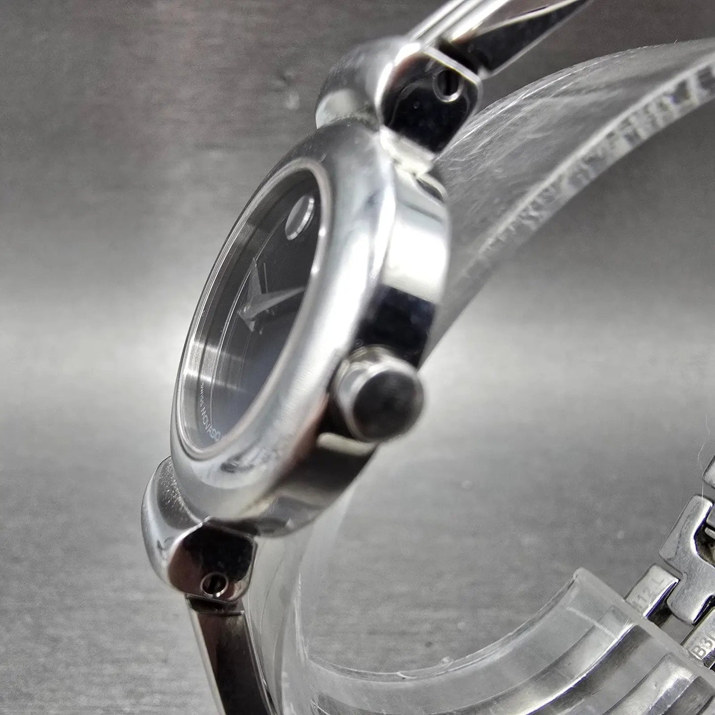 Movado Harmony Watch Women 23mm Black Dial Silver Tone 84 A1 809 A New Battery2