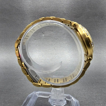 Gucci 9240L Watch Women 26mm Black Dial Gold Tone Date Diamonds New Battery7